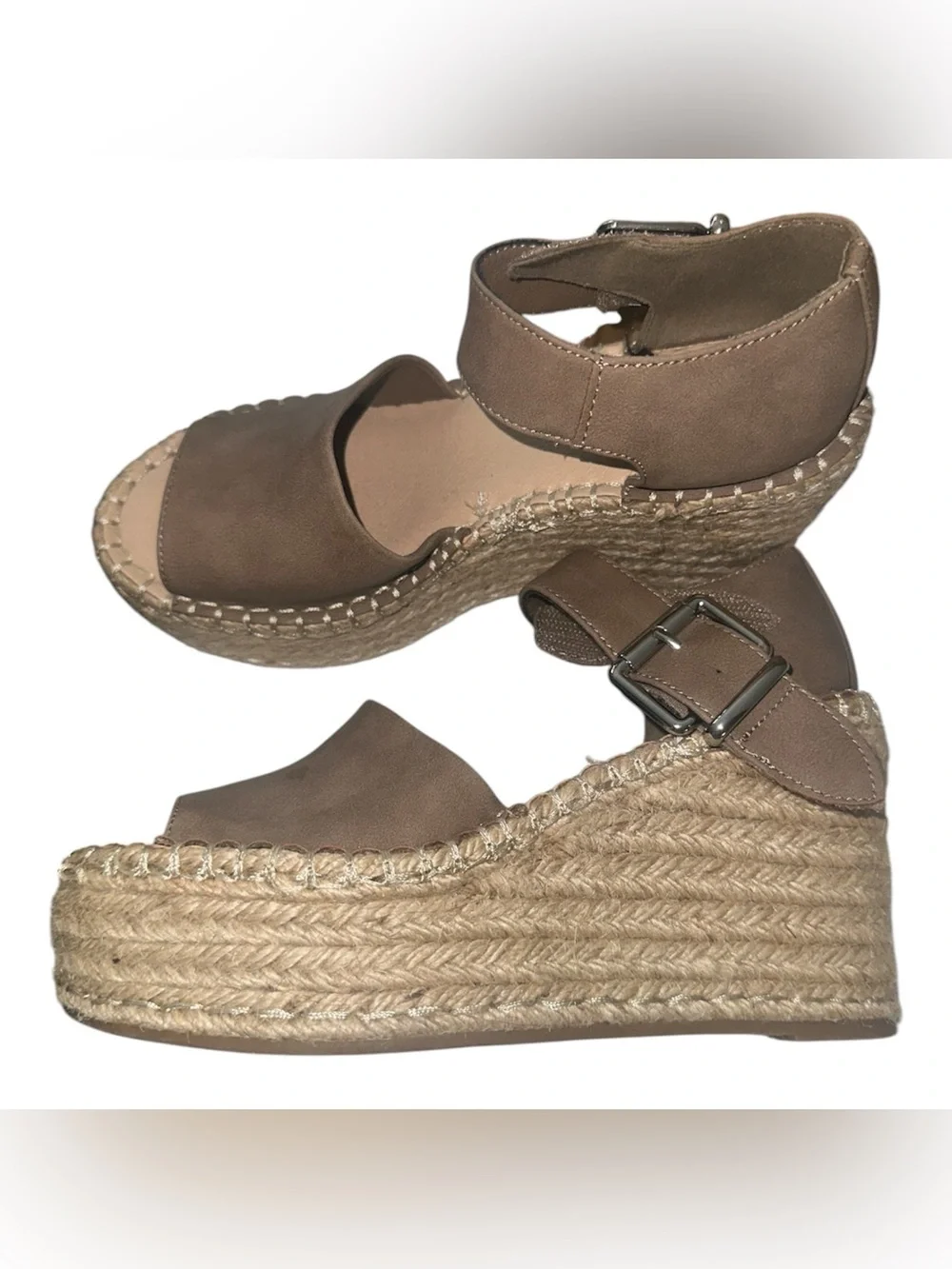 MICHAEL Michael Kors Taupe Espadrille Ankle-Strap Sandals